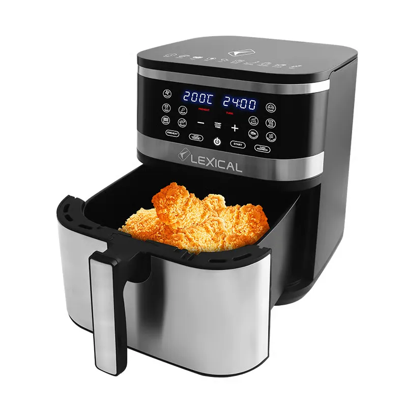 Friteuse à air Lexical LAF-3050 – 8L - 1800W - Écran LED - 8 Fonctions - Inox