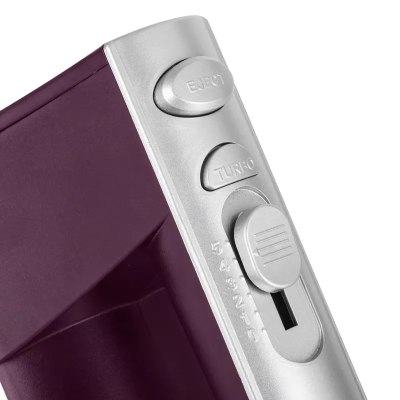 Batteur électrique Lexical LMX-1705 – Violet - 200W - 5 Vitesses - Inox - Fouet & Crochet