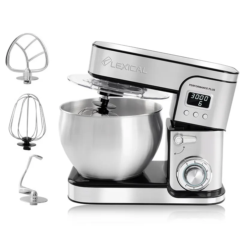 Robot pétrin Lexical LMB-1837 – 1500W - Bol Inox 7L avec Minuteur
